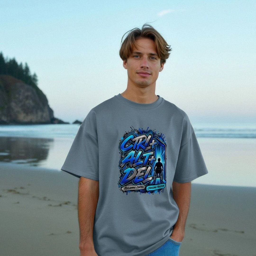 DJ Kat – CTRL + ALT + DEL Men's Oversized T-shirt