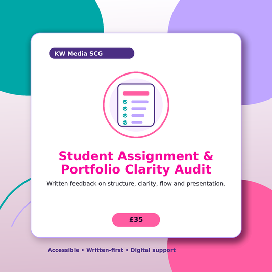 Student Assignment & Portfolio Clarity Audit