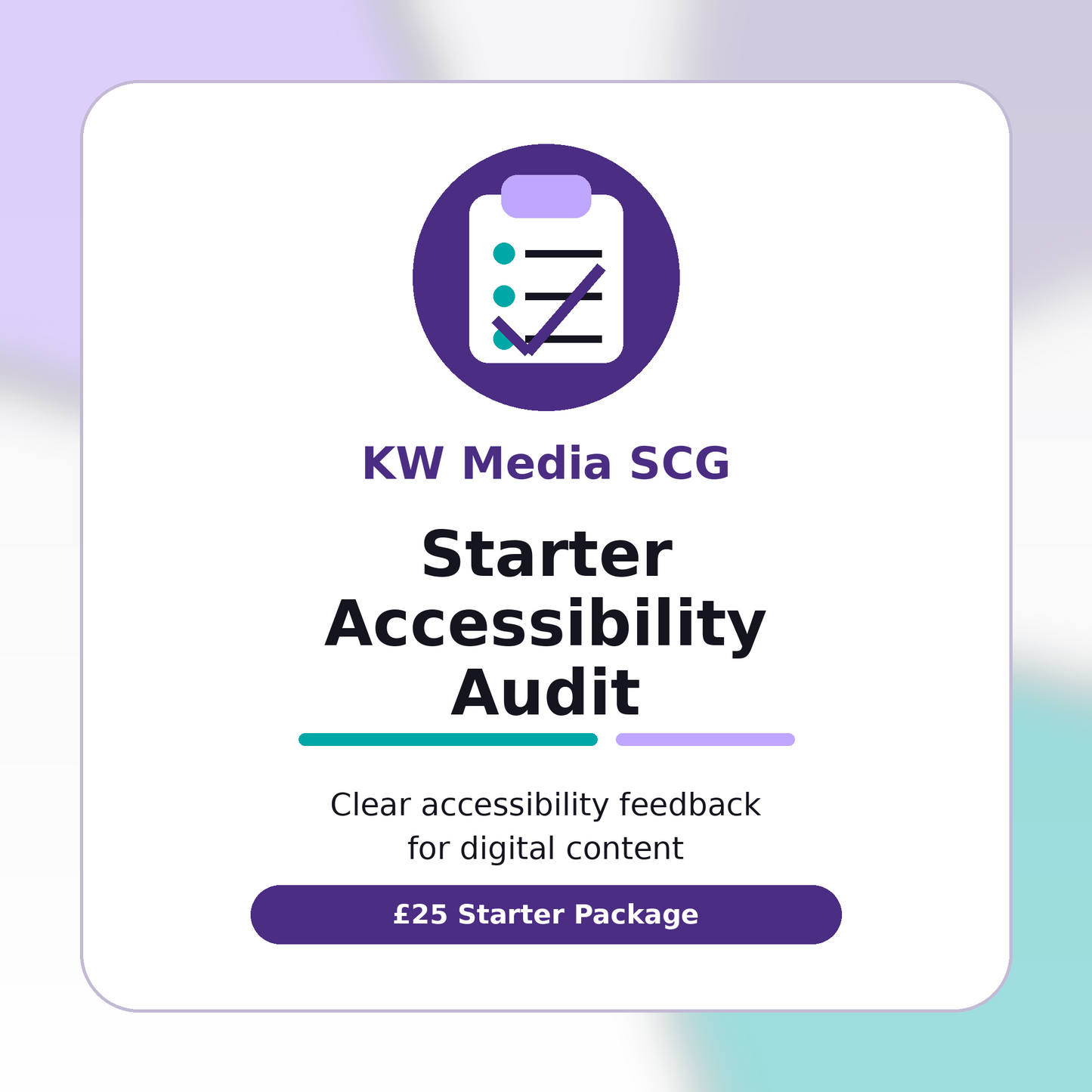 KW Media SCG Starter Accessibility Audit & Support Package product image