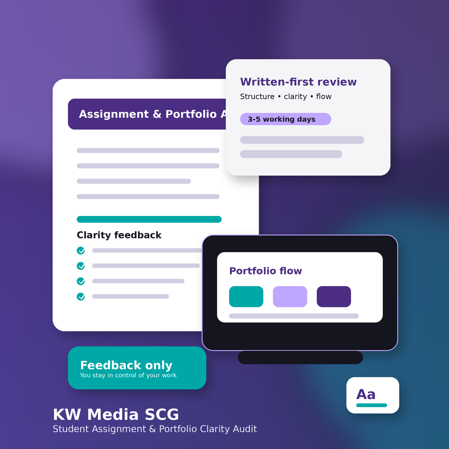 KW Media SCG Student Assignment and Portfolio Clarity Audit product image