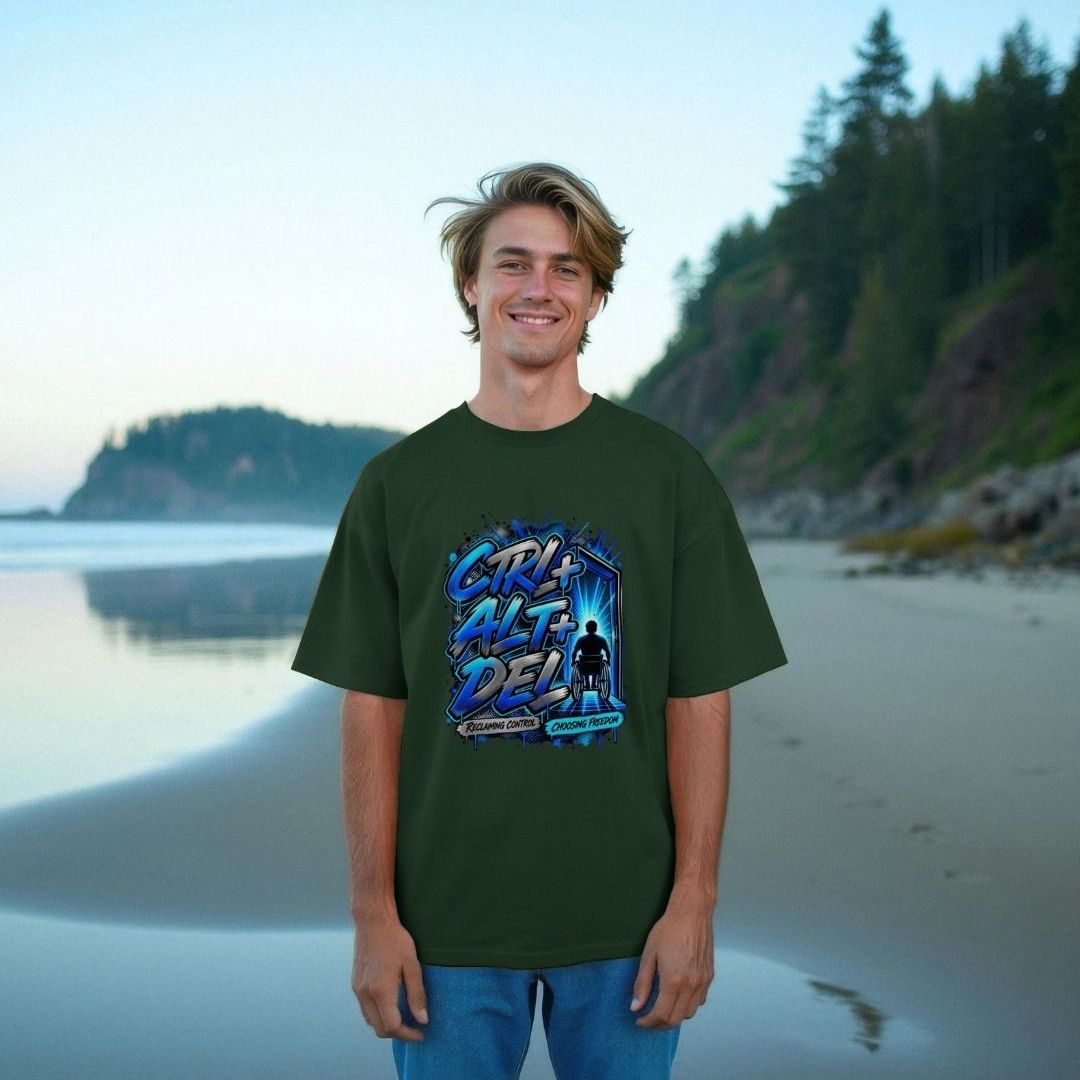 DJ Kat – CTRL + ALT + DEL Men's Oversized T-shirt